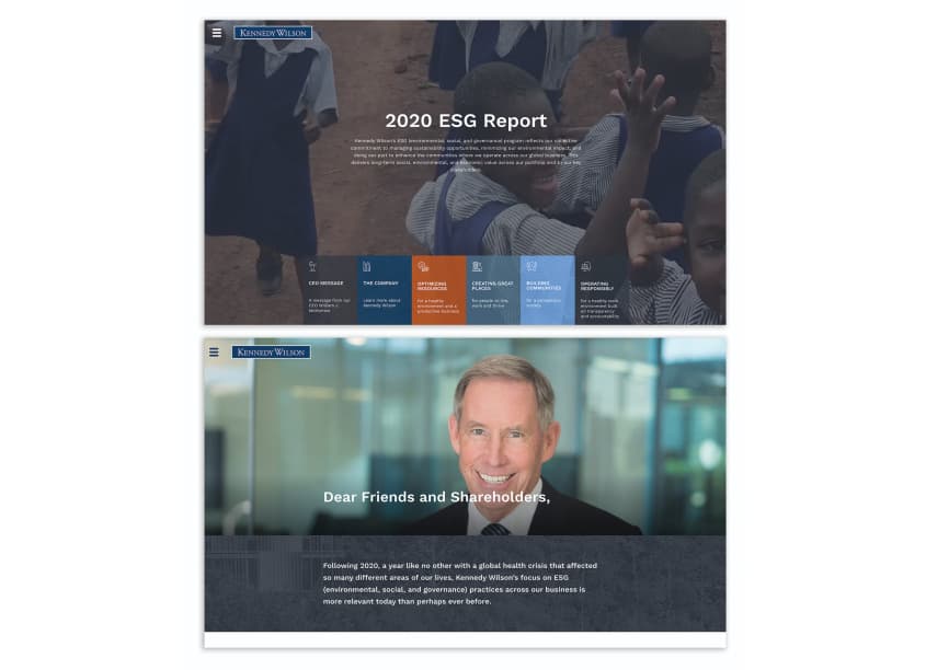 2020 ESG Report — Digital Design — by Big Pivot Partners — 2021 GDUSA award entry