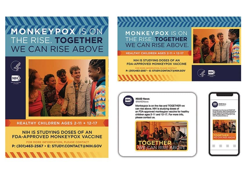 NIAID M-Pox Campaign Assets — Health & Wellness design — by NIH Medical Arts Branch — 2023 GDUSA award entry