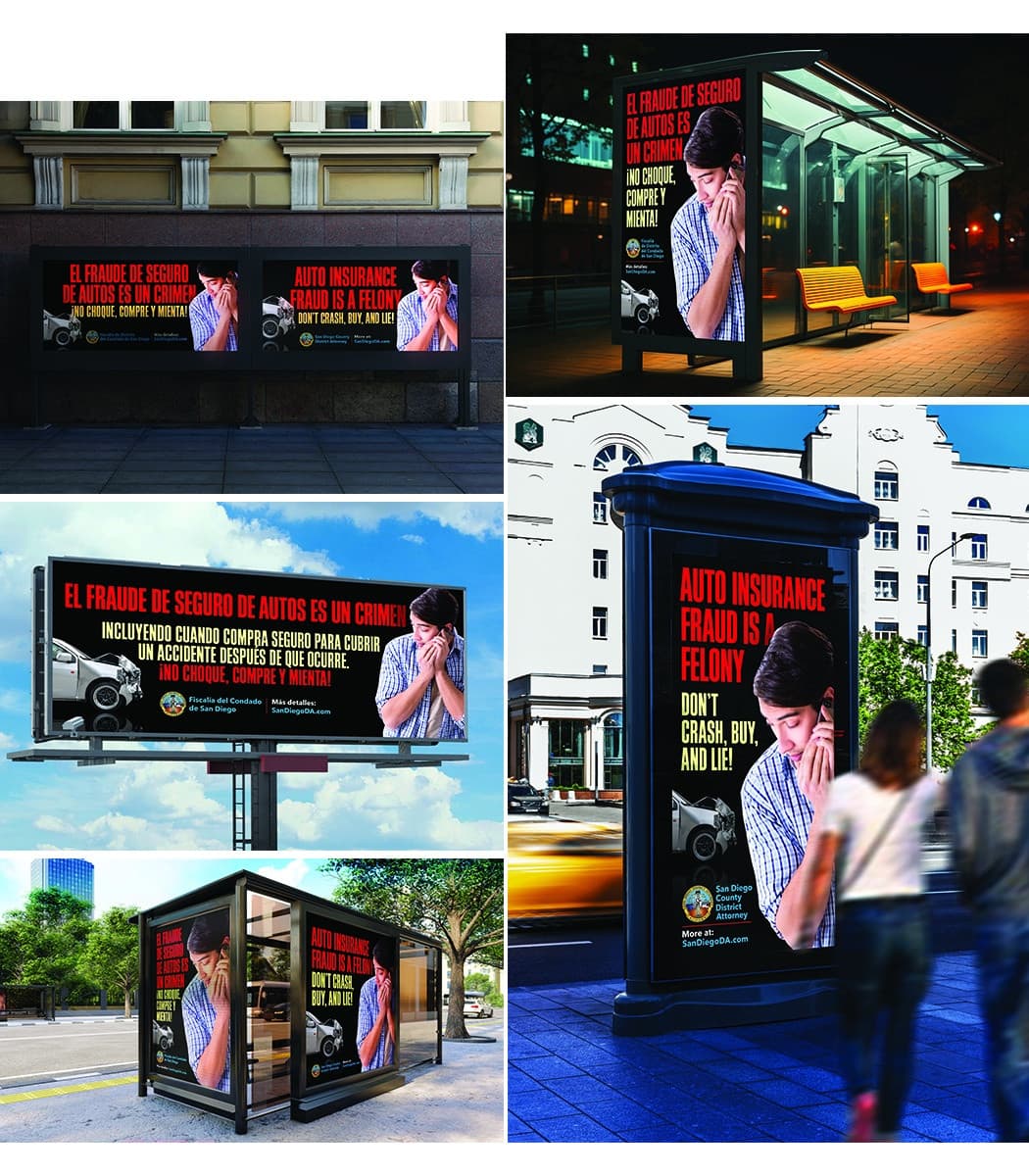 Auto Insurance Fraud Campaign — Advertising + Ad Campaigns design — by Freaner Creative — 2025 GDUSA award entry