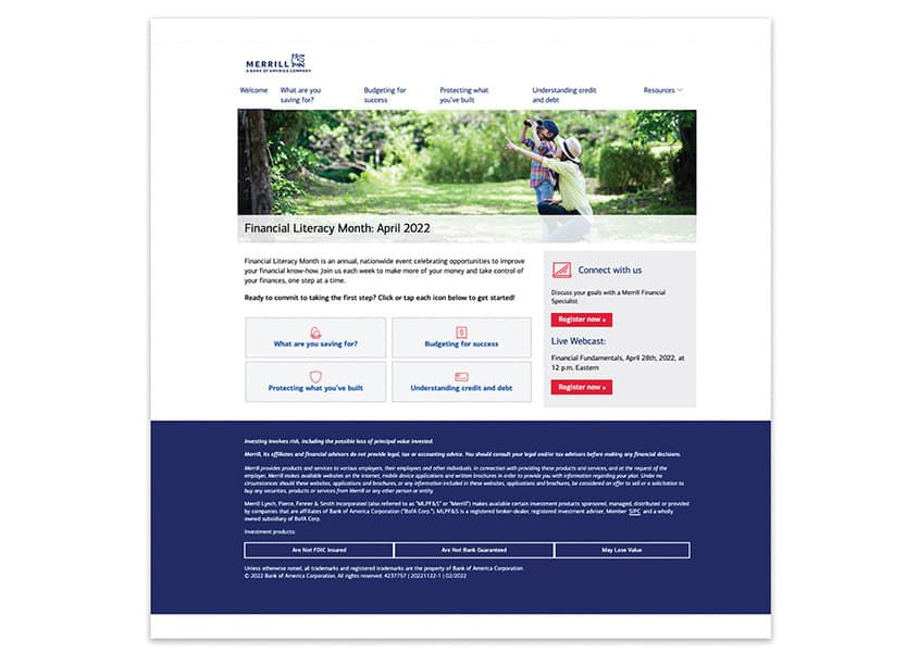 Financial Literacy Month, April 2022