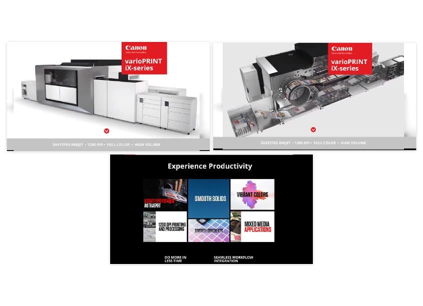 CSA varioPRINT iX-series Interactive Experience