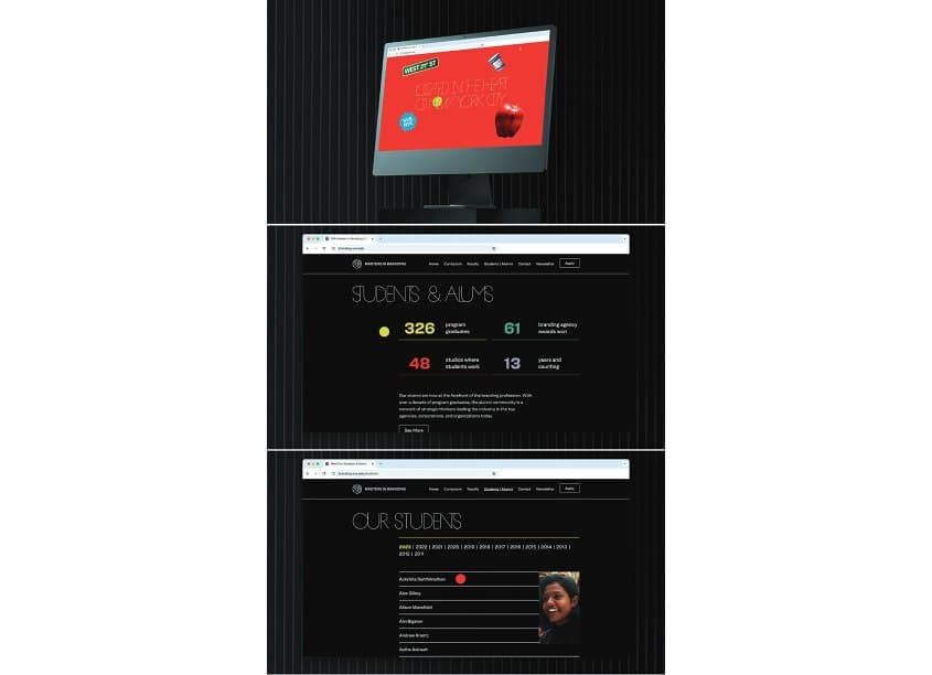 SVA Masters in Branding Website — Digital Design — by SVA Masters in Branding — 2024 GDUSA award entry