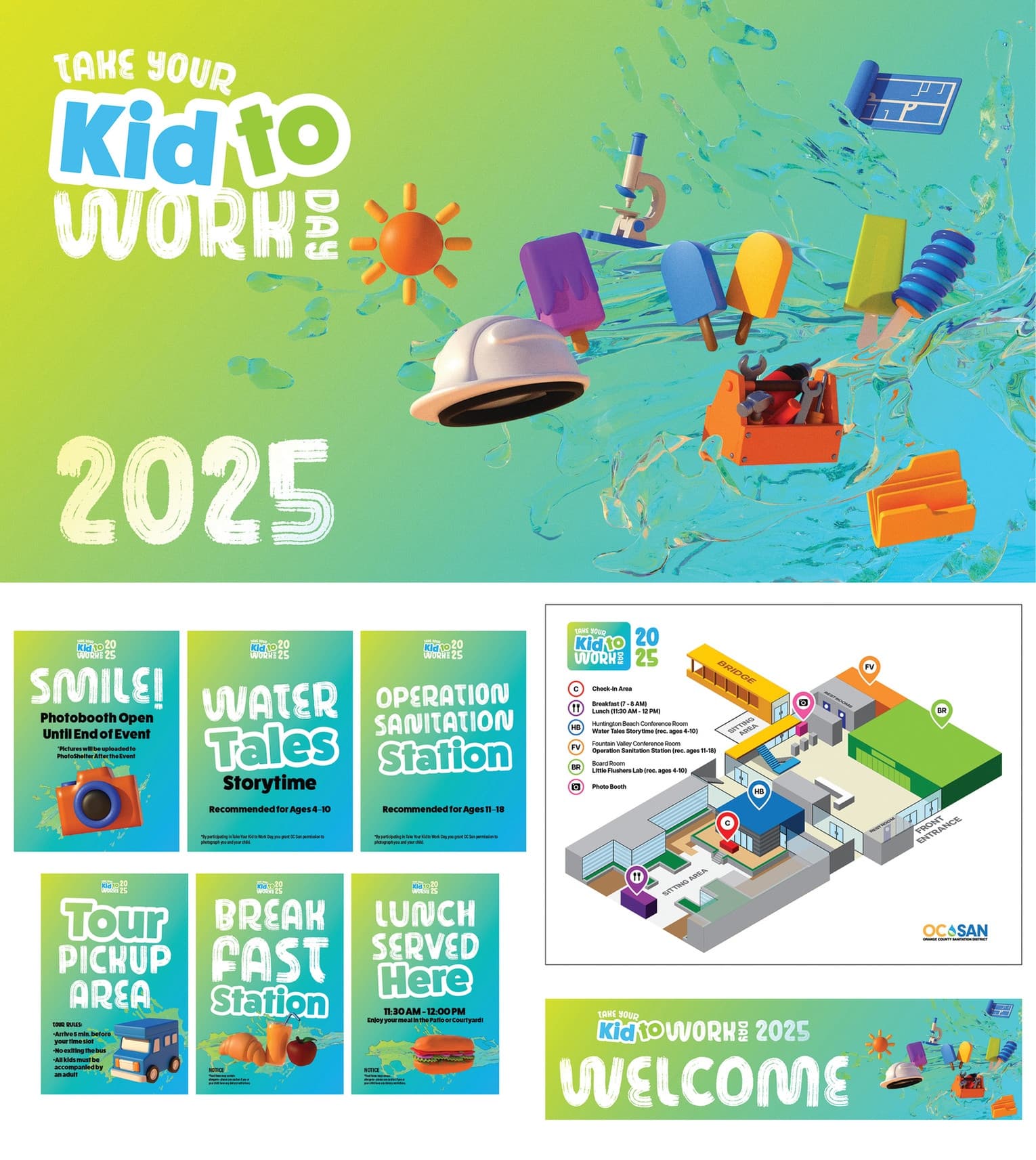 OC San Take Your Kid to Work Day Event Branding