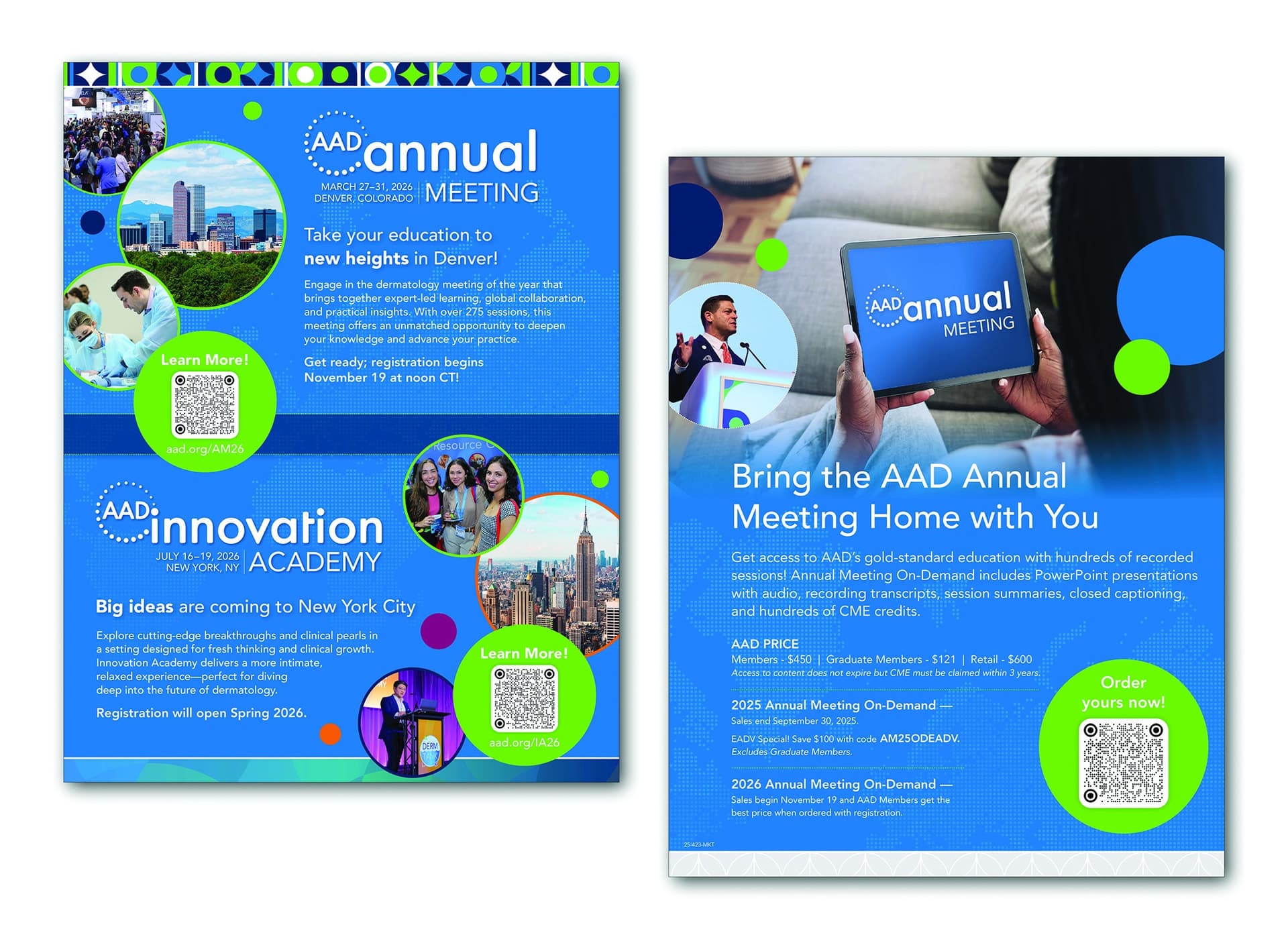 EADV AAD Annual Meeting Flyer — Advertising + Ad Campaigns design — by American Academy of Dermatology — 2025 GDUSA award entry