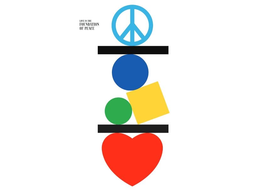 Love is the Foundation of Peace Poster