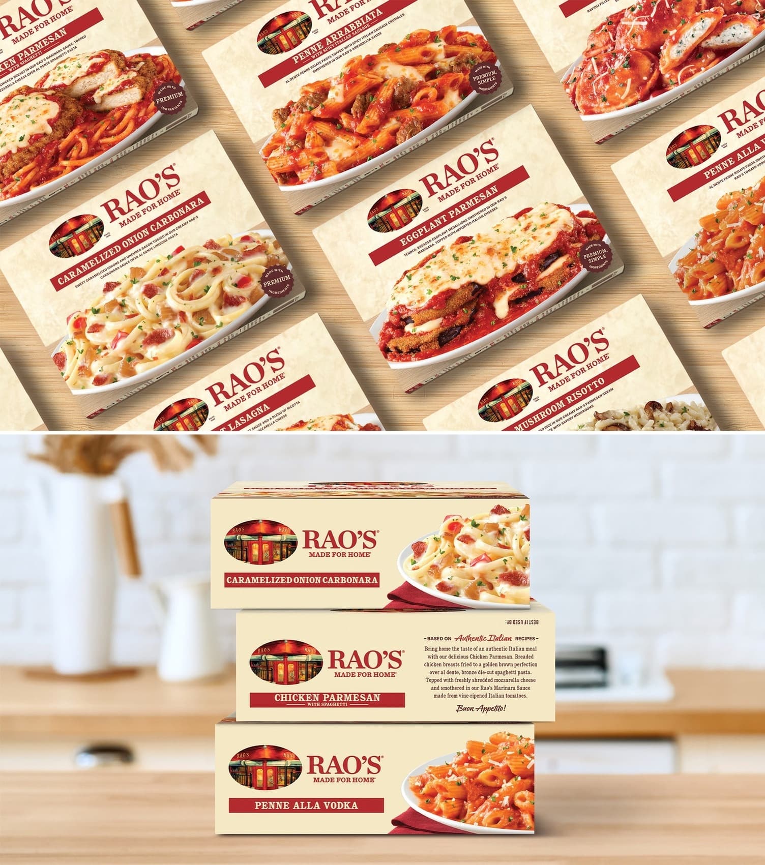 Rao’s Made for Home Frozen Entree Package Design