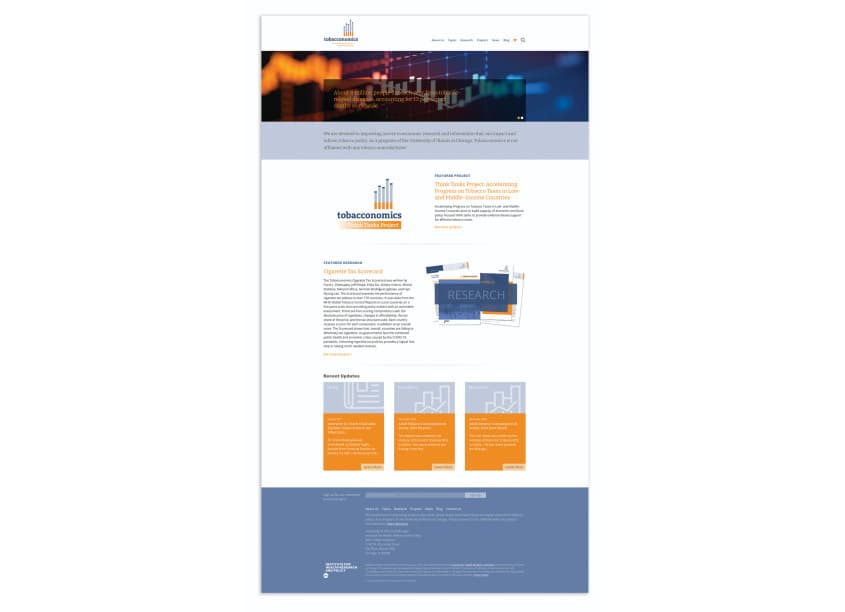 Tobacconomics Website — Digital Design — by Alamini Creative Group — 2021 GDUSA award entry