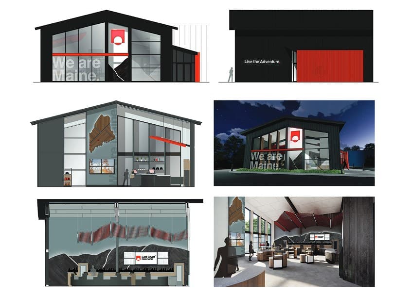 East Coast Cannabis Environmental Branding — Cannabis Branding + Logos design — by Winter Holben Architecture & Design — 2023 GDUSA award entry