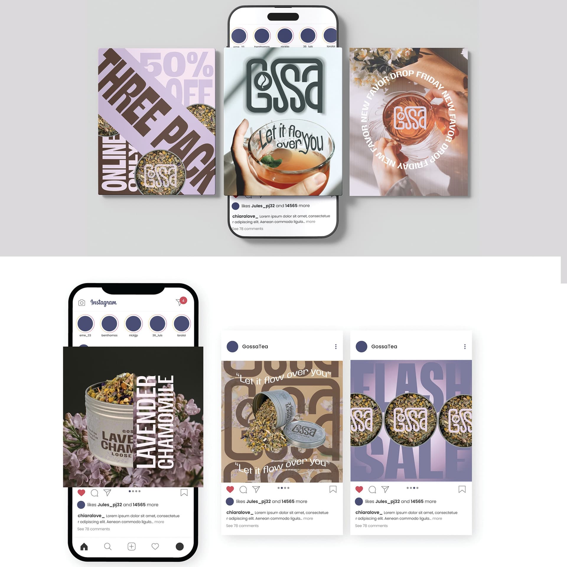 Gossa Loose Leaf Tea Social Media