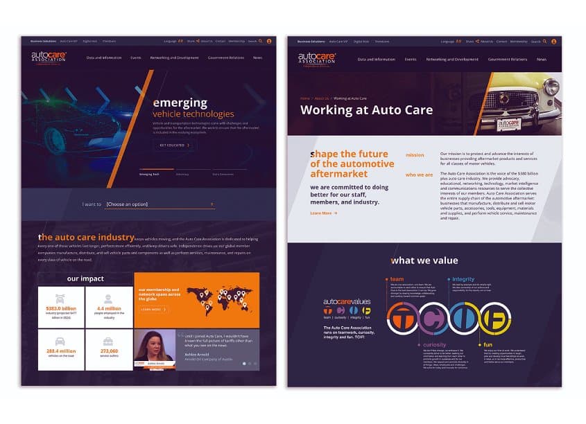 Auto Care Association Website Redesign