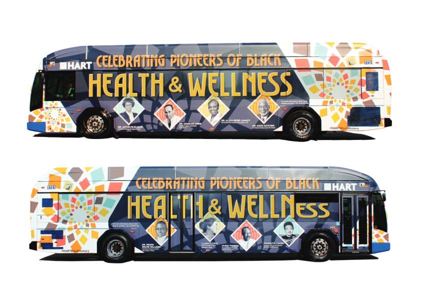 Celebrating Black Health & Wellness Bus Wrap