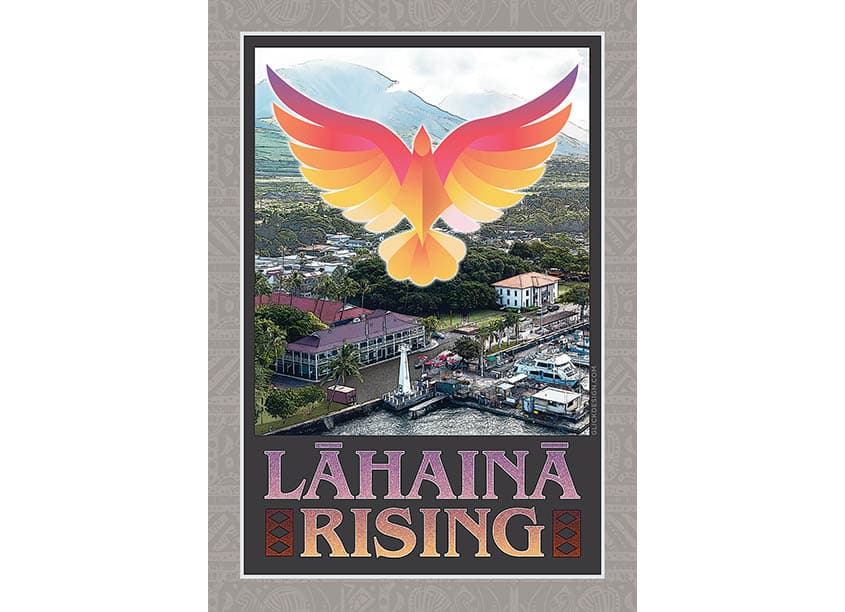 Island of Maui (HI) Lahaina Rising Poster