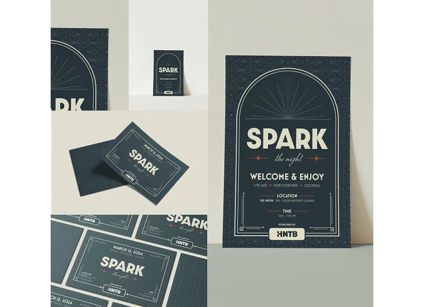 Spark the Night, Invitation and Event Signage
