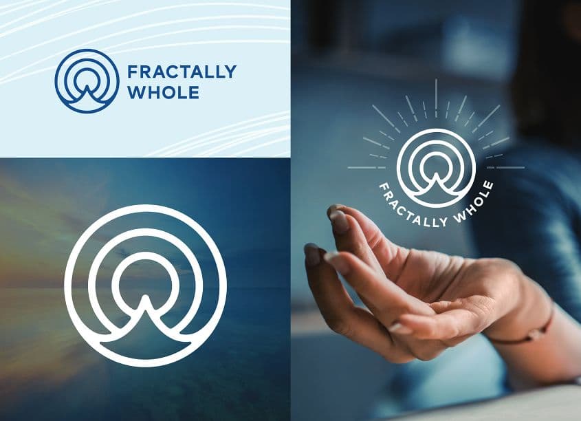 Fractally Whole Logo and Brand Identity — Health & Wellness design — by Roxanne Bradley-Tate Design — 2024 GDUSA award entry