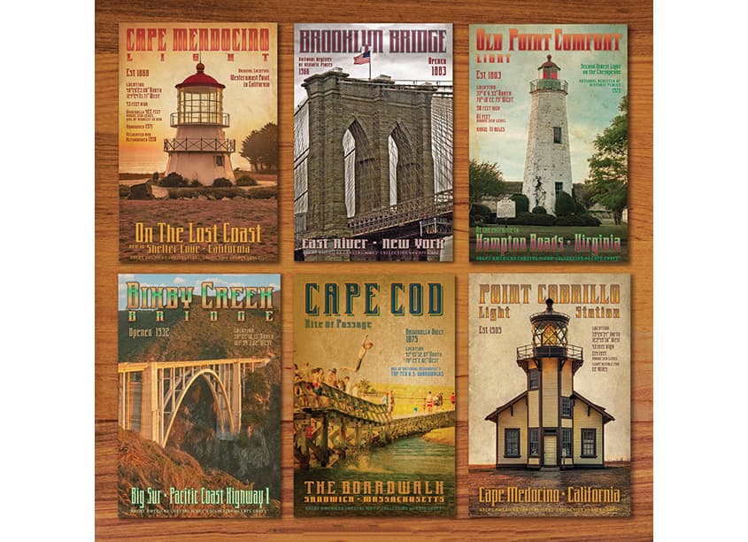Great American Coastal Icons™ Collection Posters