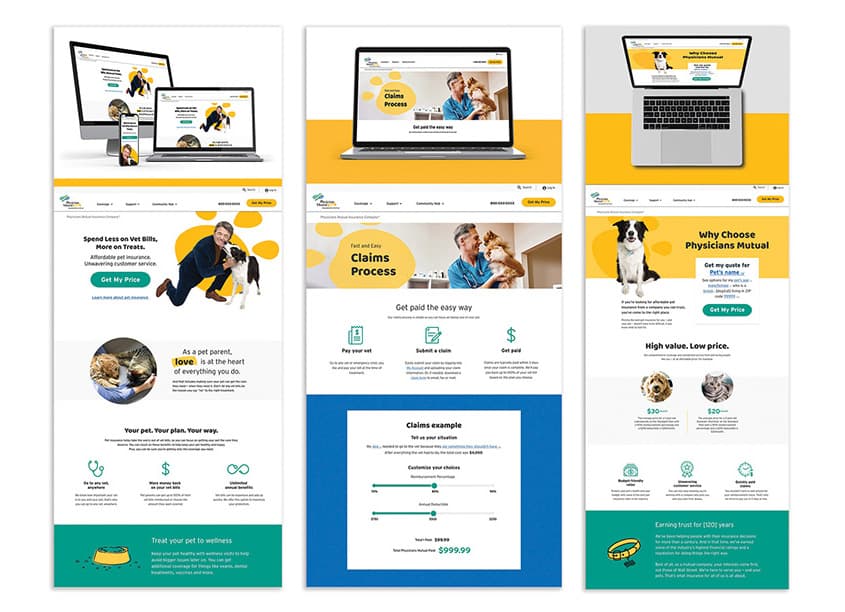 Pet Insurance Website Design (PMpet.com)