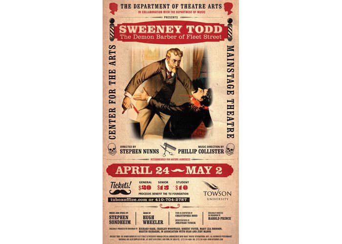 TU Choirs Spring Concert: Sweeney Todd Poster