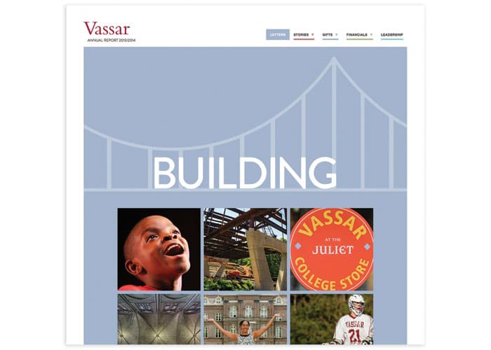 Vassar College 2014 Annual Report Website