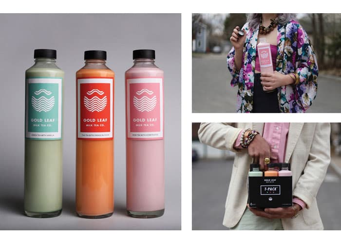 Gold Leaf Milk Tea Branding and Package Design
