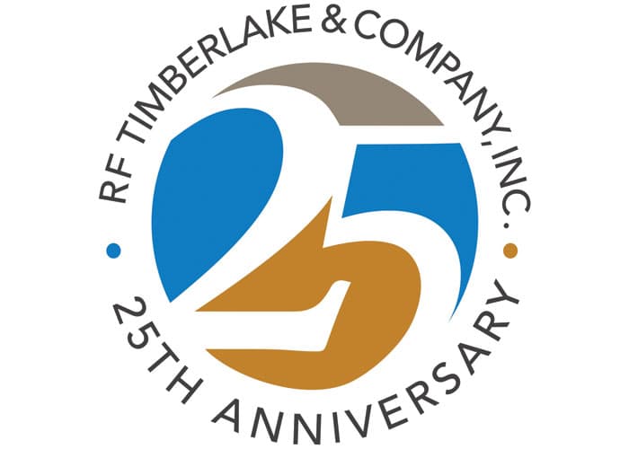R F Timberlake & Company 25th Anniversary Logo