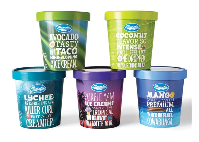 Magnolia Ice Cream Pints Packaging