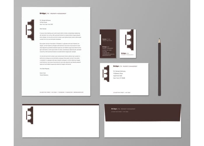 BridgeLine Property Management Stationery