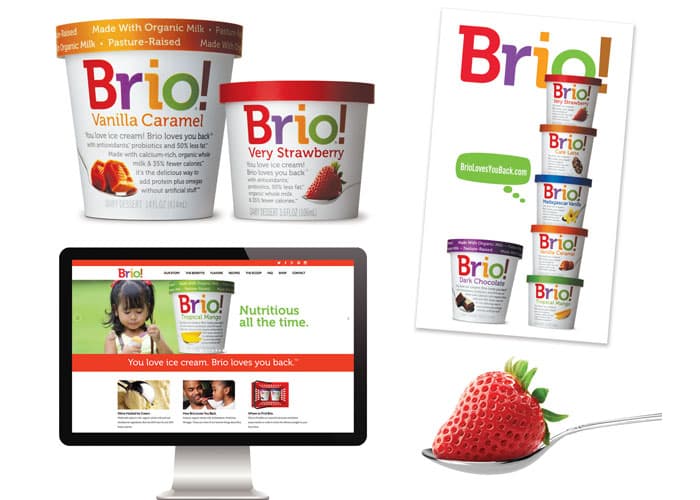 Brio Ice Cream Branding