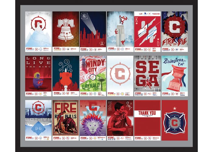 Chicago Fire Soccer Club Matchday Posters