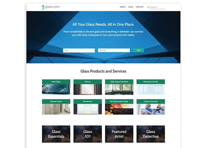 Glass.com Website Design