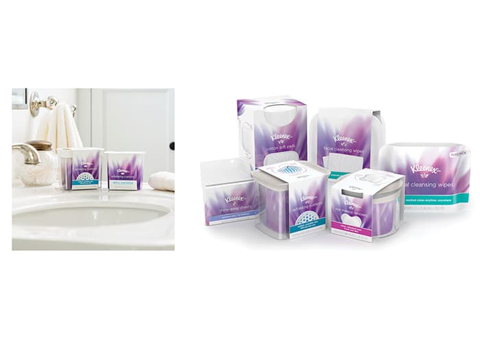 Kleenex Facial Cleansing Package Design