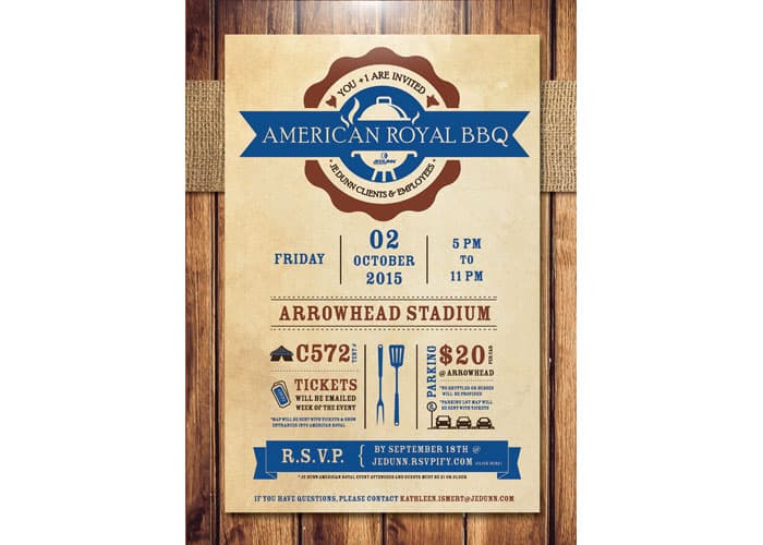 American Royal BBQ Invitation