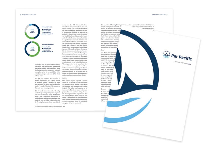 2016 Annual Report — Annual & Corporate Reports design — by Big Pivot Partners — 2017 GDUSA award winner