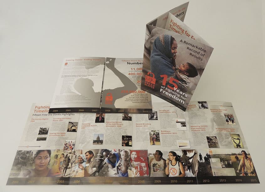 15 Years of Fighting for Freedom Brochure Design