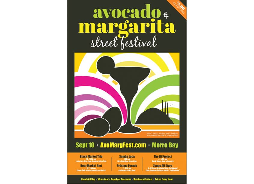 Avocado & Margarita Street Festival Poster