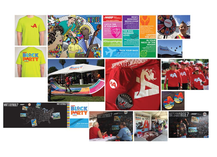 AARP Events | 2017 AARP Block Party Branding — Branding + Identity Programs design — by AARP Brand Creative Services — 2017 GDUSA award winner