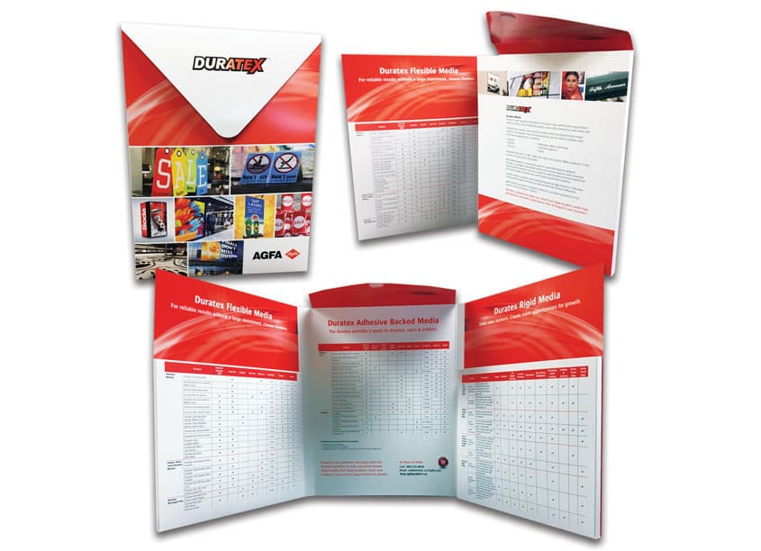 Agfa Graphics Duratex® Sample Trifold Pocket Folder
