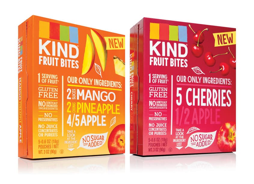 KIND Fruit Bites — Package Design — by Little Big Brands — 2017 GDUSA award winner