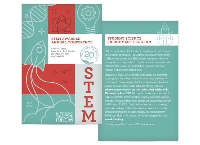 STEM Conference Program — Brochures & Collateral design — by Liaison Design Group — 2018 GDUSA award winner