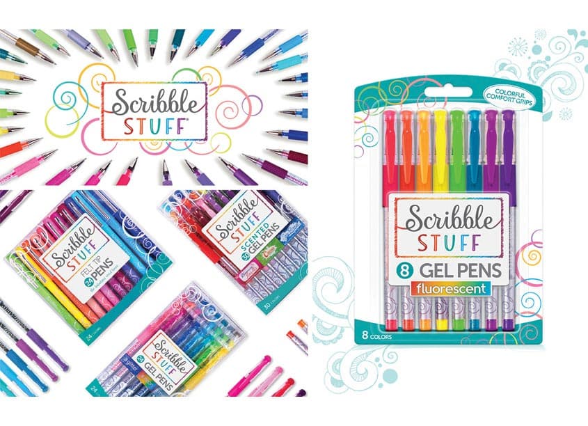Scribble Stuff Gel and Felt Pens Packaging — Package Design — by McHale Design — 2018 GDUSA award winner