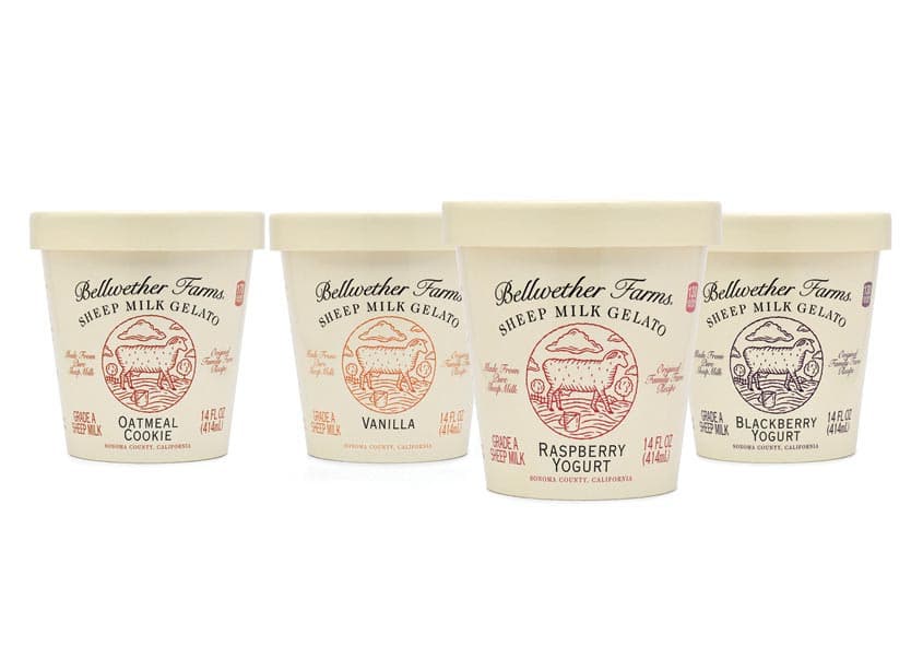 Bellwether Gelato — Package Design — by Mark Oliver, Inc. — 2018 GDUSA award winner