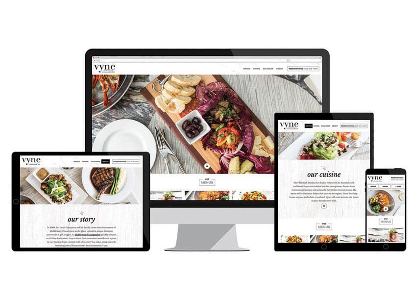 Vyne Restaurant Website