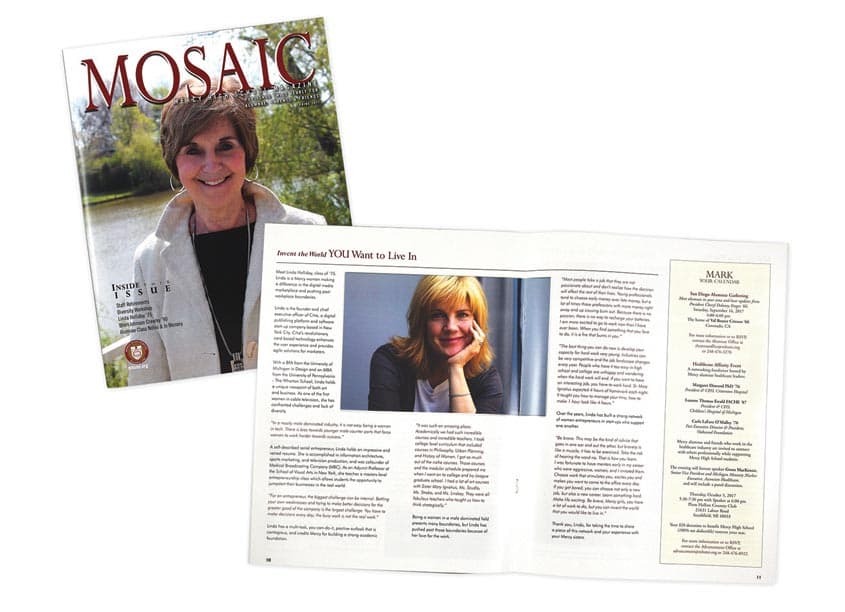 Mercy Mosaic Magazine Spring 2017 — Publications & Newsletters design — by Anne Ink — 2018 GDUSA award winner