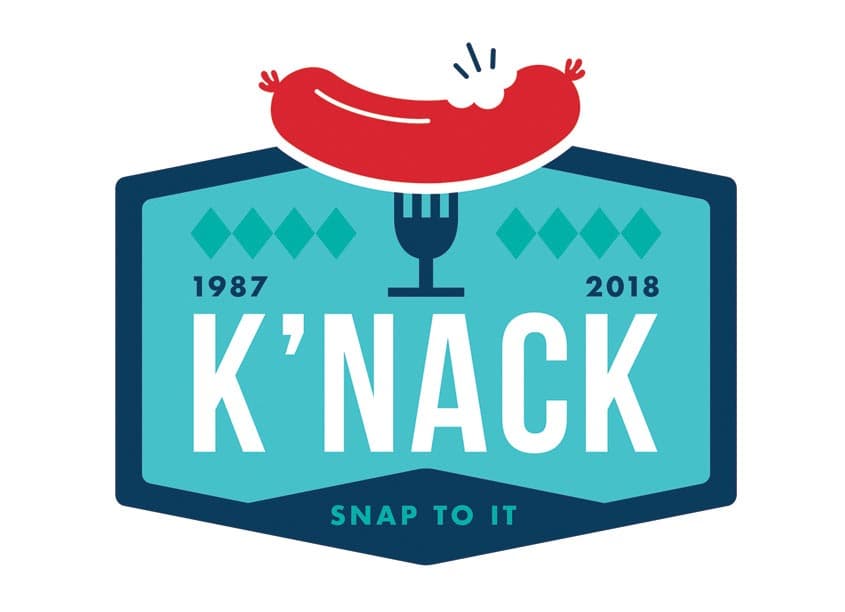 K’nack Logo — Branding + Identity Programs design — by Christiansen Creative — 2018 GDUSA award winner