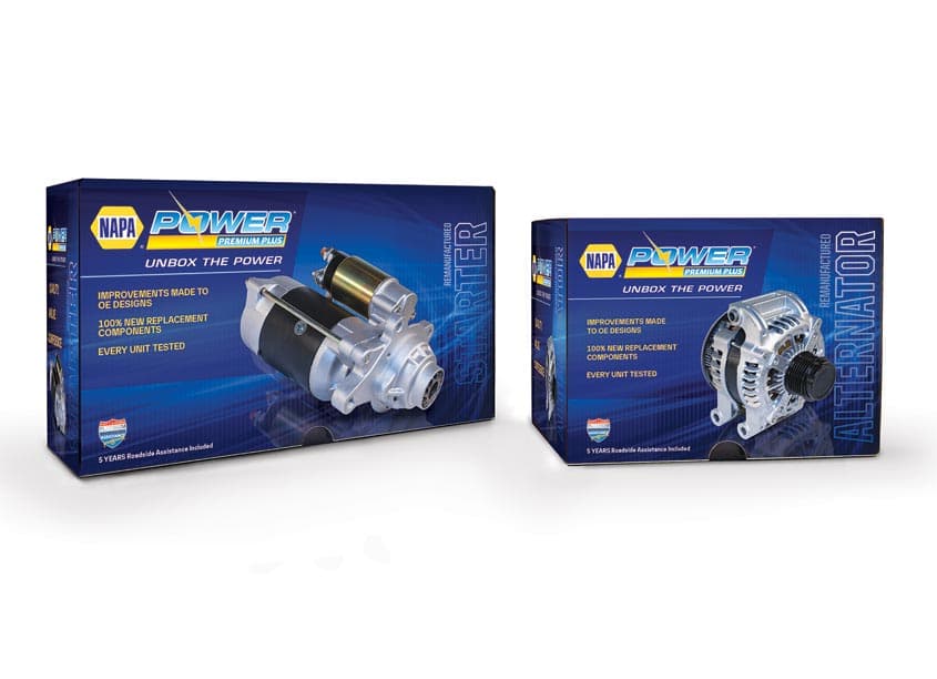 NAPAr Power Premium Plus Trilingual Packaging For Alternators and Starters — Package Design — by TFI Envision, Inc. — 2018 GDUSA award winner