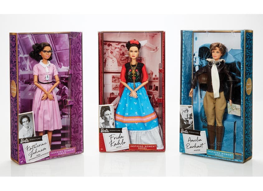 Barbie® Inspiring WomenTM Series Dolls — Package Design — by Mattel, Inc. — 2018 GDUSA award winner