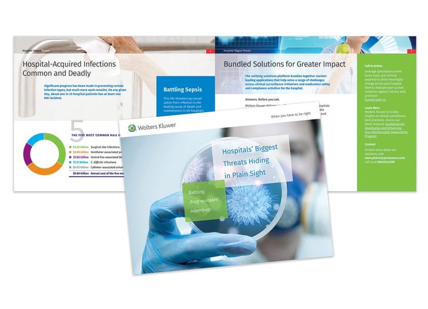 Hospitals Biggest Threats Brochure — Brochures & Collateral design — by Bonavita Design LLC — 2018 GDUSA award winner
