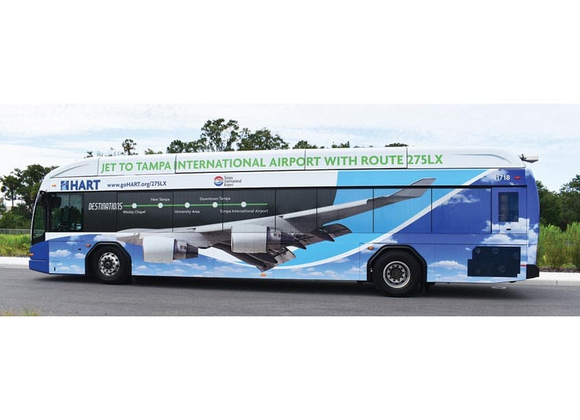 HART 275LX Bus Wrap — Sales & Self Promotion design — by Hillsborough Area Regional Transit Authority — 2018 GDUSA award winner