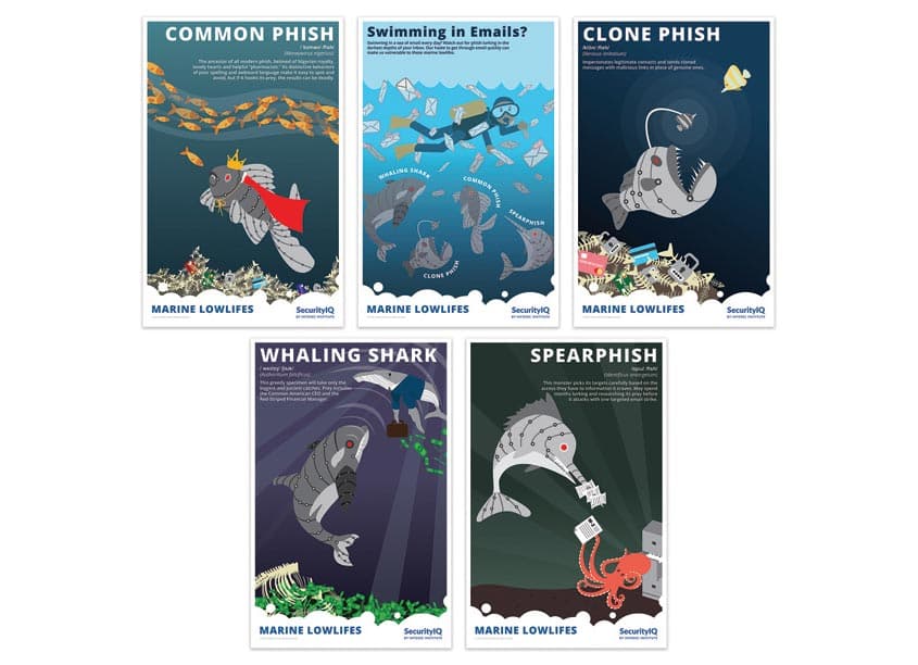 Marine Lowlifes Poster Series — Posters design — by InfoSec Institute — 2018 GDUSA award winner