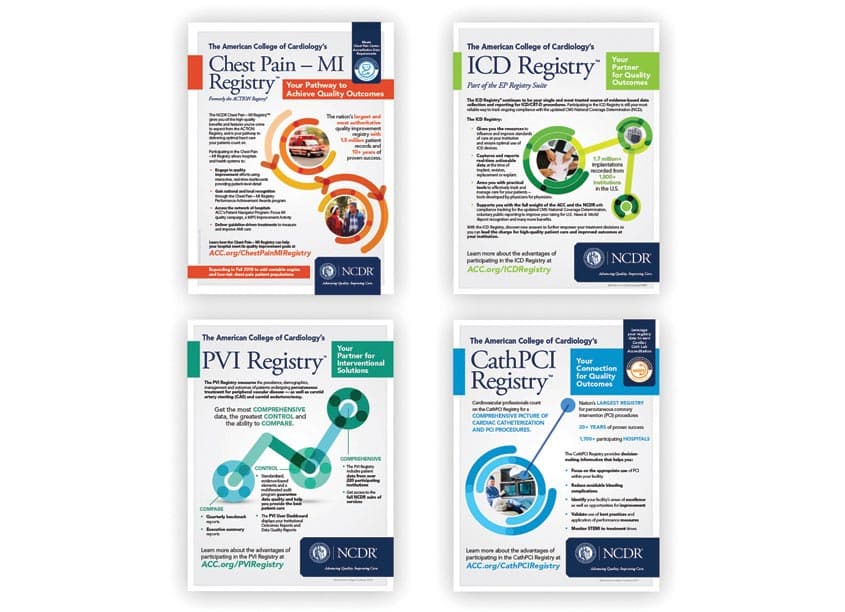 NCDR Registries Rebrand — Branding + Identity Programs design — by American College of Cardiology — 2018 GDUSA award winner