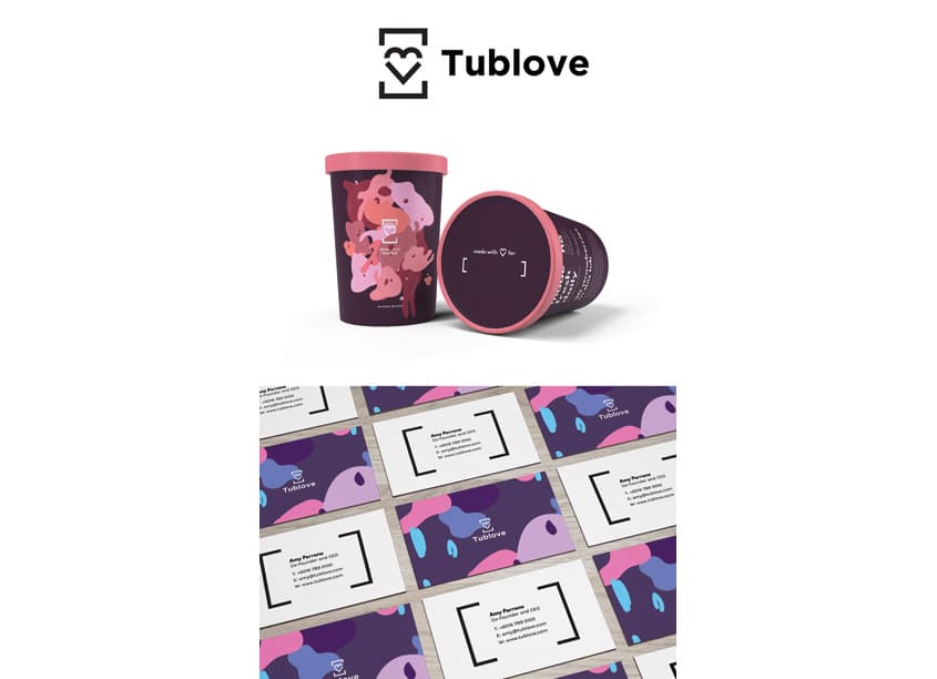 Tublove Froyo Brand Identity — Student Design — by PrattMWP College of Art and Design — 2018 GDUSA award winner